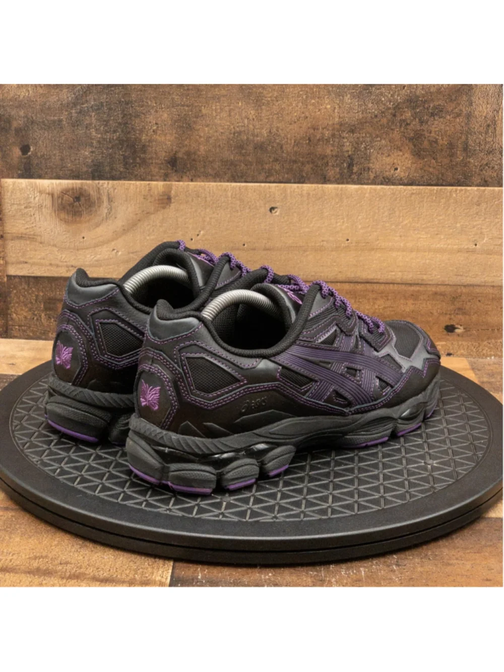 ASICS X NEEDLES GEL NYC BLACK PURPLE 1201B008-001 MENS RUNNING SHOES SIZE 9